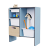 Шкаф для игрушек во входную группу из коллекции мебели «НЕГА» (цвет голубой) - «globural.ru» - Архангельск