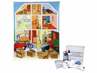 Магнитно-маркерный плакат "Квартира" с набором магнитных карточек + методические рекомендации (иностранный язык) - «globural.ru» - Архангельск