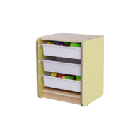 Одинарный модуль для хранения игрушек из коллекции мебели «НЕГА» (цвет желтый) - «globural.ru» - Архангельск