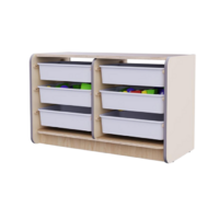 Двойной модуль для хранения игрушек из коллекции мебели «НЕГА» (цвет бежевый) - «globural.ru» - Архангельск