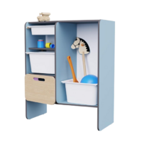 Шкаф для игрушек во входную группу из коллекции мебели «НЕГА» (цвет голубой) - «globural.ru» - Архангельск