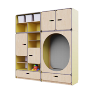 Детская стенка с местом для хранения и овальной зоной отдыха из коллекции «НЕГА» (цвет желтый) - «globural.ru» - Архангельск