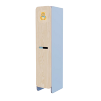 Детский шкафчик с одной секцией для входной группы из коллекции мебели «НЕГА» (голубой) - «globural.ru» - Архангельск
