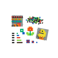 Кубики соединяющиеся 1 см. Набор с основанием и карточками. - «globural.ru» - Архангельск