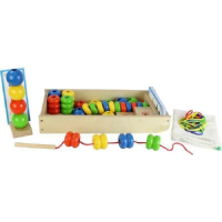 Игра на сенсомоторное развитие "Шнуровка Бусы (набор 3)" - «globural.ru» - Архангельск