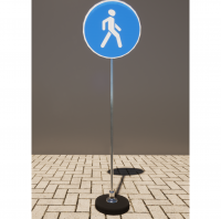Знак дорожный "Пешеходная дорожка" 4.5.1 типоразмер 40 на стойке с основанием 3кг - «globural.ru» - Архангельск