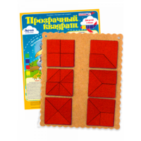 Прозрачный квадрат Ларчик (ковролин, красный)   - «globural.ru» - Архангельск