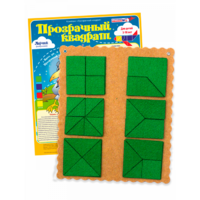 Прозрачный квадрат Ларчик (ковролин, зеленый)      - «globural.ru» - Архангельск