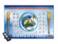 Электрифицированный стенд "Виды состязаний современных Олимпийских игр" адаптивный, с сенсорным пультом управления и планшетом со шрифтом Брайля (физическая культура) - «globural.ru» - Архангельск