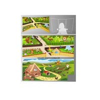 Стенд для сюжетно-ролевых игр 2-х сторонний (Зоопарк, ферма) - «globural.ru» - Архангельск