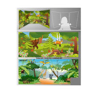 Стенд для сюжетно-ролевых игр 2-х сторонний (джунгли, лес) - «globural.ru» - Архангельск