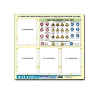 Стенд "Правила техники безопасности в кабинете физики" (80х75, 4 кармана) - «globural.ru» - Архангельск