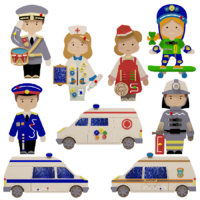 Набор бизибордов «Профессии и спецавтомобили» - «globural.ru» - Архангельск