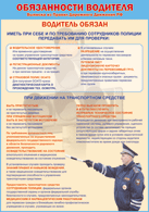 Плакат "Водитель обязан " 1000*1400 винил - «globural.ru» - Архангельск