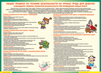 Правила безопасности на уроках труда для девочек 1000*1400 винил	 - «globural.ru» - Архангельск