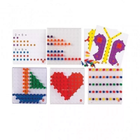Мозаика Peg Board. Набор с прозрачными досками и картинками - «globural.ru» - Архангельск