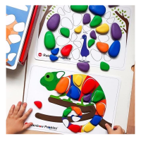 Игра на сенсомоторное развитие "Радужные камешки. Набор с карточками заданий A4" - «globural.ru» - Архангельск