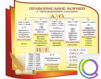 Стенд "Правописание корней с чередованием гласных" - «globural.ru» - Архангельск