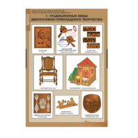 Технология. Декоративно-прикладное творчество. Резьба по дереву. Выпиливание. Выжигание (комплект таблиц) - «globural.ru» - Архангельск