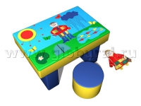 Дидактический стол с пуфиком вариант 1 (ВИК) - «globural.ru» - Архангельск