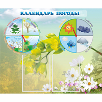 Стенд "Календарь погоды" с 2 карманами - «globural.ru» - Архангельск