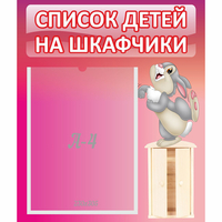 Стенд "Список на шкафчики" - «globural.ru» - Архангельск