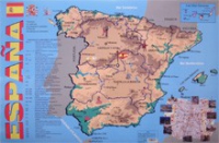 Учебная карта Испания на испанском языке - «globural.ru» - Архангельск