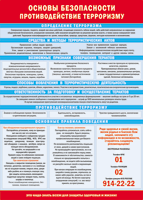 Таблица Основы безопасности. Противодействия терроризму 1000*1400 винил - «globural.ru» - Архангельск