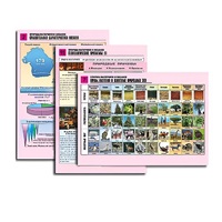 Комплект таблиц по географии раздаточных "Природа материков и океанов" (цвет, лам, формат А4, 12  штук) - «globural.ru» - Архангельск