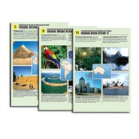 Комплект таблиц по географии раздаточных "Уникальные объекты южных материков" (цвет, лам, А4, 12 шт.) - «globural.ru» - Архангельск