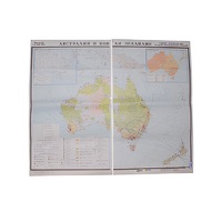 Учебная карта "Австралия и Новая Зеландия" (экономическая) 1100*1340 мм (матовое, 2-стороннее лам.) - «globural.ru» - Архангельск