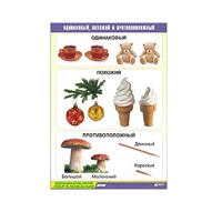 Таблица демонстрационная "Одинаковый, похожий и противоположный" (винил 70x100) - «globural.ru» - Архангельск