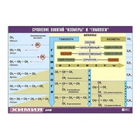 Таблица демонстрационная "Сравнение понятий изомер и гомолог" (винил 70x100) - «globural.ru» - Архангельск