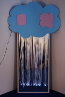 Зеркальное панно с фиброоптическими нитями «Разноцветный дождь» - «globural.ru» - Архангельск