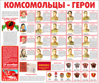 Тематический стенд "Комсомольцы-герои" - «globural.ru» - Архангельск
