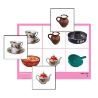 Лото "Посуда" (4 планшета, 24 карточки, цветное, ламинированное) - «globural.ru» - Архангельск