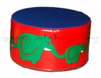 Пуфик «Слоны» (шелкография, ВИК) - «globural.ru» - Архангельск