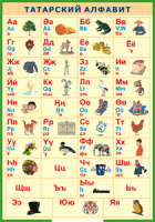 Таблица Татарский алфавит в картинках 1000*1400 винил - «globural.ru» - Архангельск