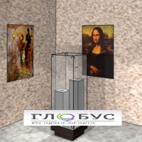 Витрина музейная с двумя внутренними пьедесталами - «globural.ru» - Архангельск