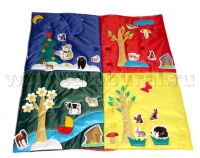 Дидактический коврик «Времена года» с дополнительными аппликациями животных (ВИК) - «globural.ru» - Архангельск