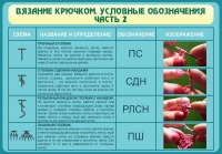 Стенд "Вязание крючком. Условные обозначения. Часть 2" - «globural.ru» - Архангельск