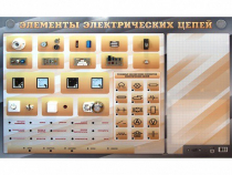 Наглядно-демонстрационный светодинамический стенд "Элементы электрических цепей" с маркерными полями - «globural.ru» - Архангельск