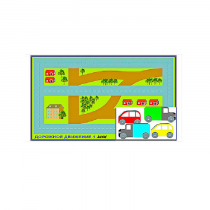 Игровой коврик "Дорожное движение - 1" с набором транспортных средств - «globural.ru» - Архангельск