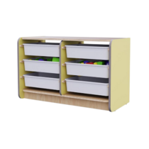 Двойной модуль для хранения игрушек из коллекции мебели «НЕГА» (цвет желтый) - «globural.ru» - Архангельск