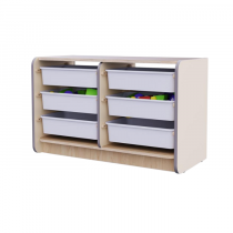 Двойной модуль для хранения игрушек из коллекции мебели «НЕГА» (цвет бежевый) - «globural.ru» - Архангельск