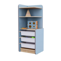 Угловой шкаф с ящиками из коллекции мебели «НЕГА» (цвет голубой) - «globural.ru» - Архангельск