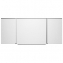 Доска магнитно-маркерная настенная трехэлементная белая полимерная - «globural.ru» - Архангельск