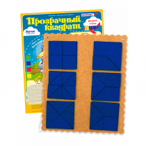 Прозрачный квадрат Ларчик (ковролин, синий)   - «globural.ru» - Архангельск