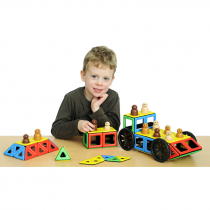 Набор Полидрон Магнитный "Конструируем транспорт" с дополнительным комплектом колес (Расширенный) - «globural.ru» - Архангельск