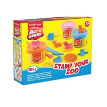 Пластилин на растительной основе Artberry/Stamp Your Zoo 3 бан./35 г со штампами - «globural.ru» - Архангельск